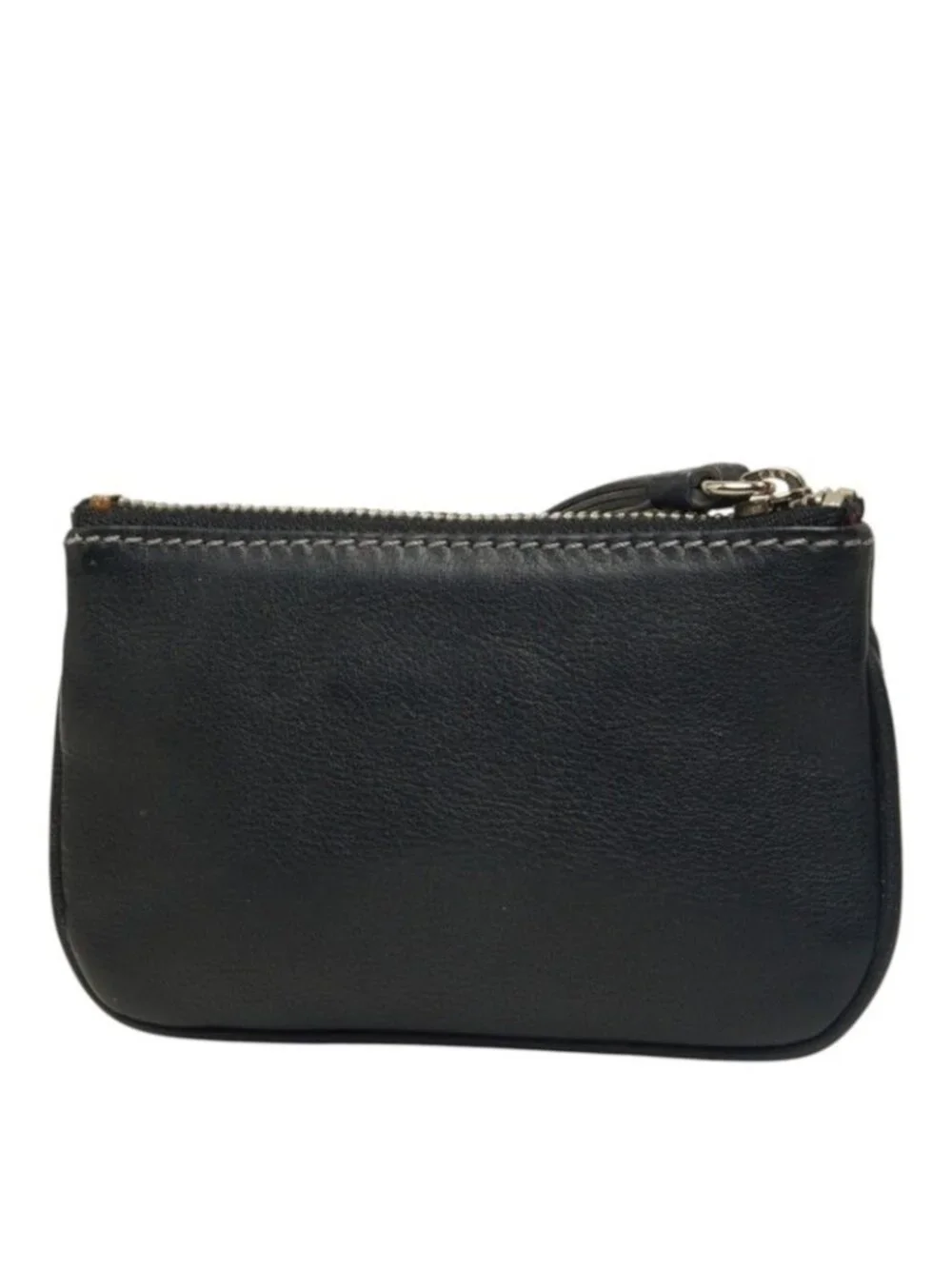 Loewe Anagram Coin Purse Black Leather Suede